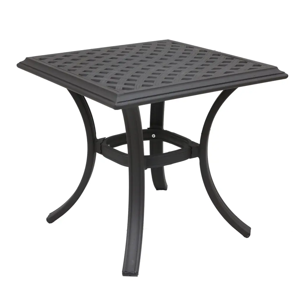 Espresso Brown End Table Aluminum Modern Side Table gathercraft