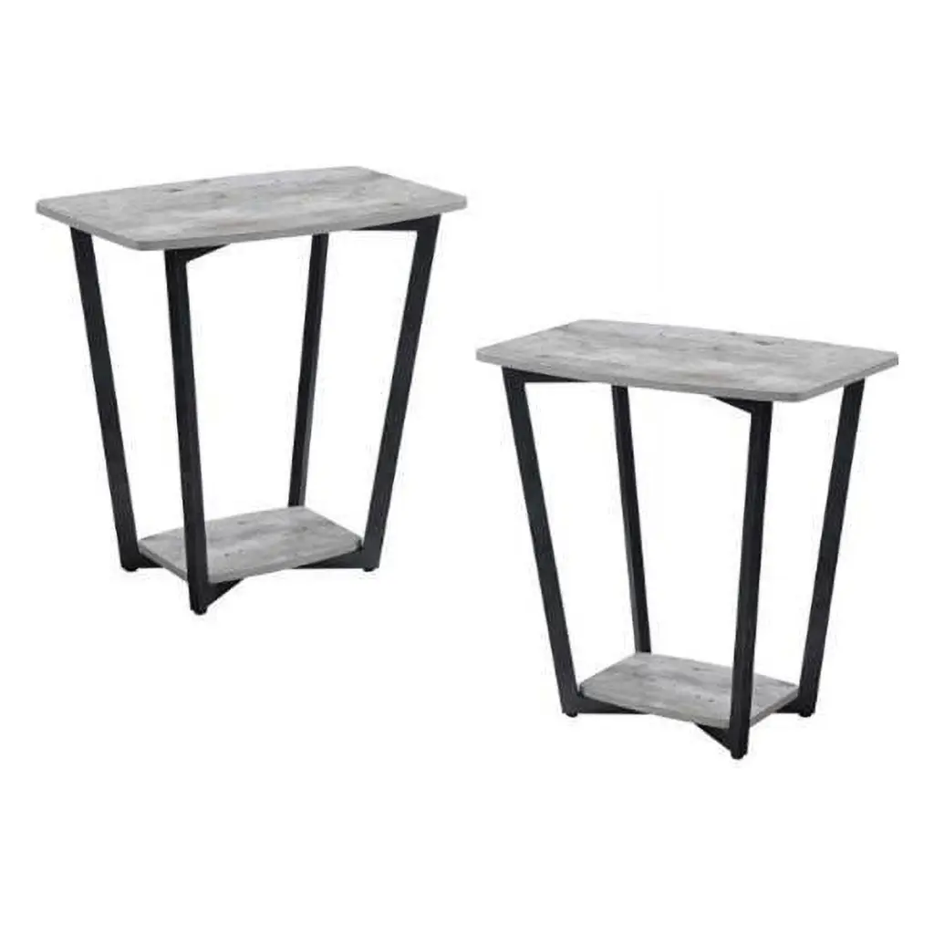 Set 2 Graystone End Tables Faux Birch Home Square