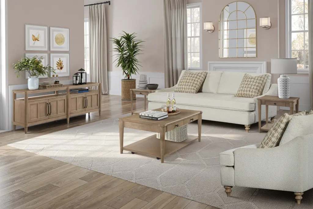 Sand Finished End Table Storage Drawer Sand Solid Timber MDF Side Table ihomefurnishings