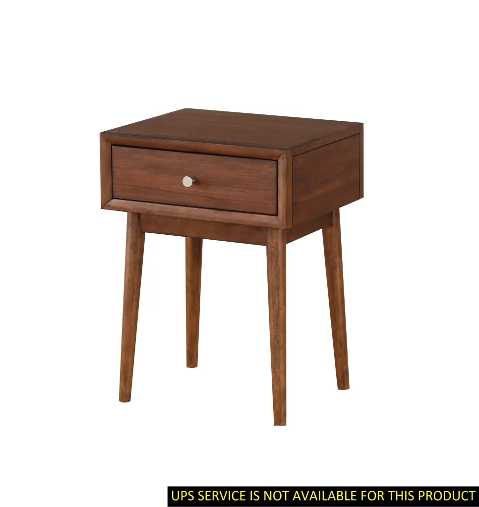 Modern Style 1-Piece End Table Drawer Brown Finish Living Room Furniture kanepe