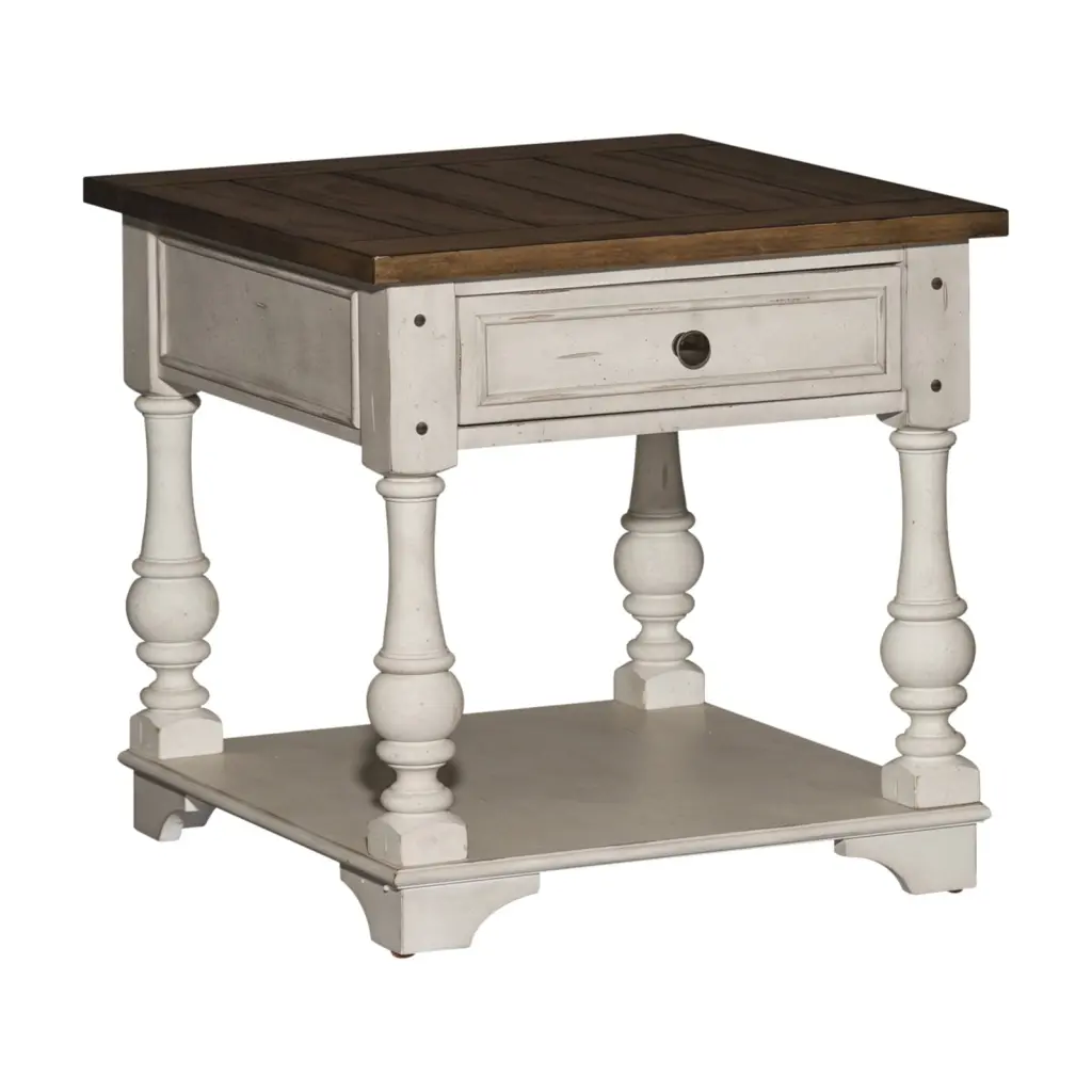 Morgan Creek White End Table Liberty Furniture