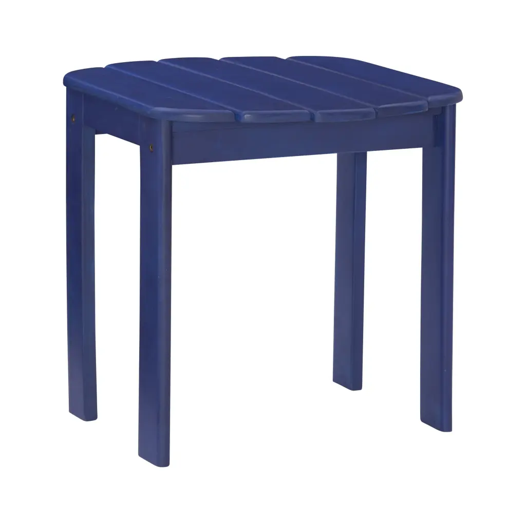 Linon Adirondack Oval Blue End Table Living Room or Patio