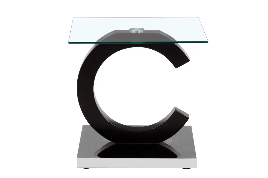 Everest End Table Black Solid Timber Mdf luxe modern furniture