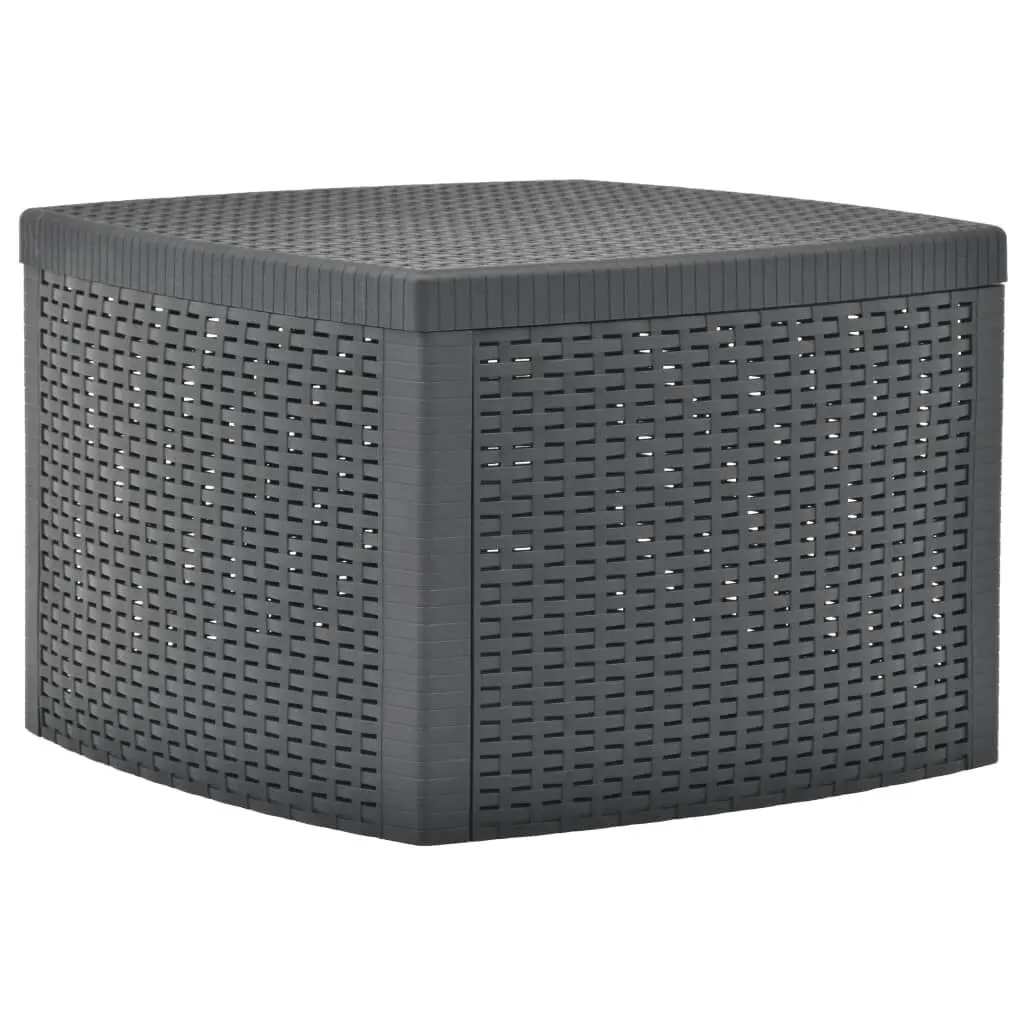 Side Table Anthracite 21.3x21.3x14.4 Plastic Modern End Table