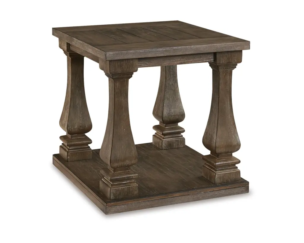 Ashley Casual Johnelle Gray End Table Compact Side Table Signature Design by Ashley