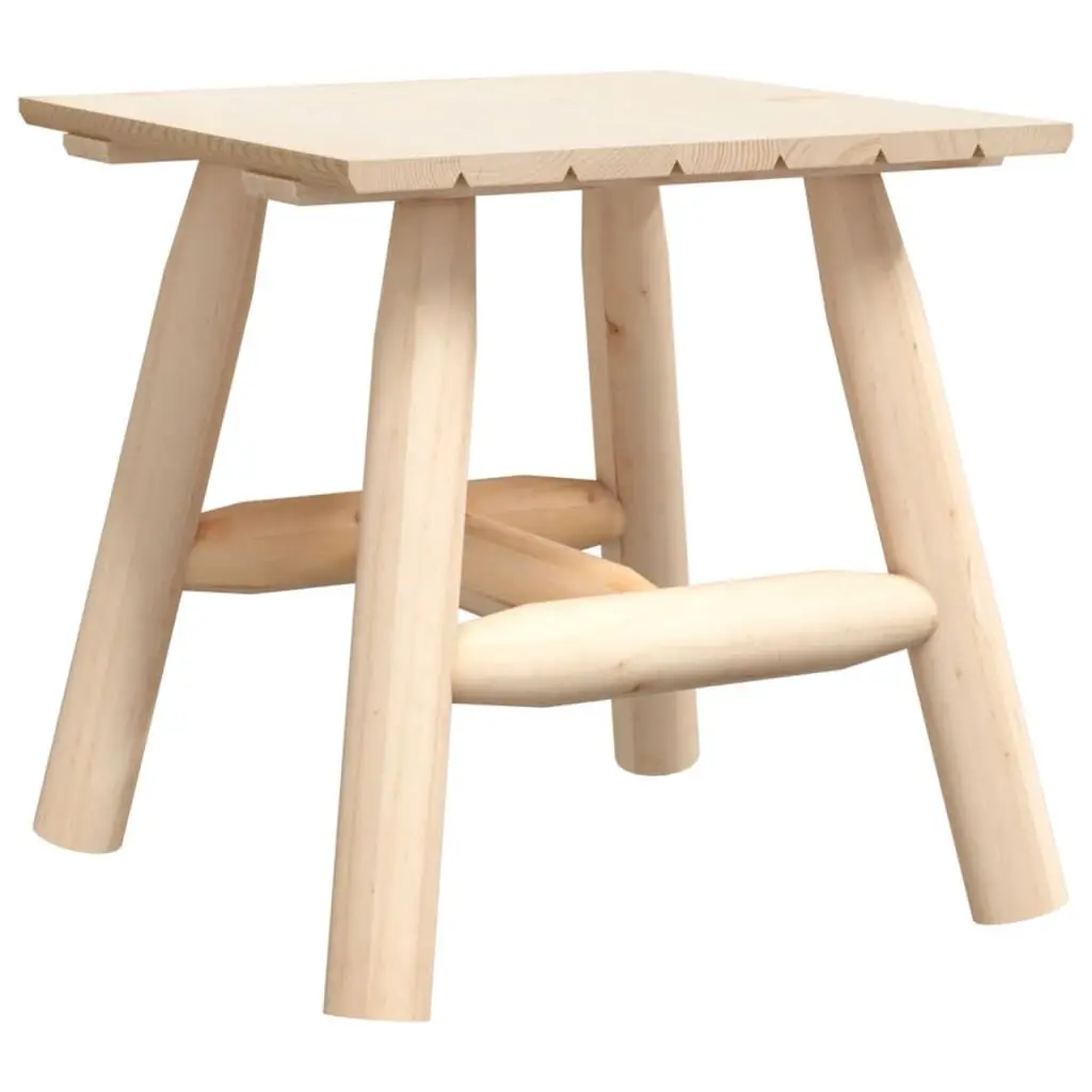 Solid Wood Spruce Side Table 19.3x19.3x19.7 Inches Square End Table