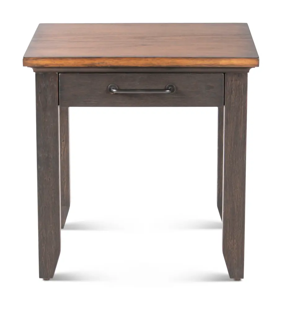 Bear Creek End Table Brown Timber Finish steve silver furniture