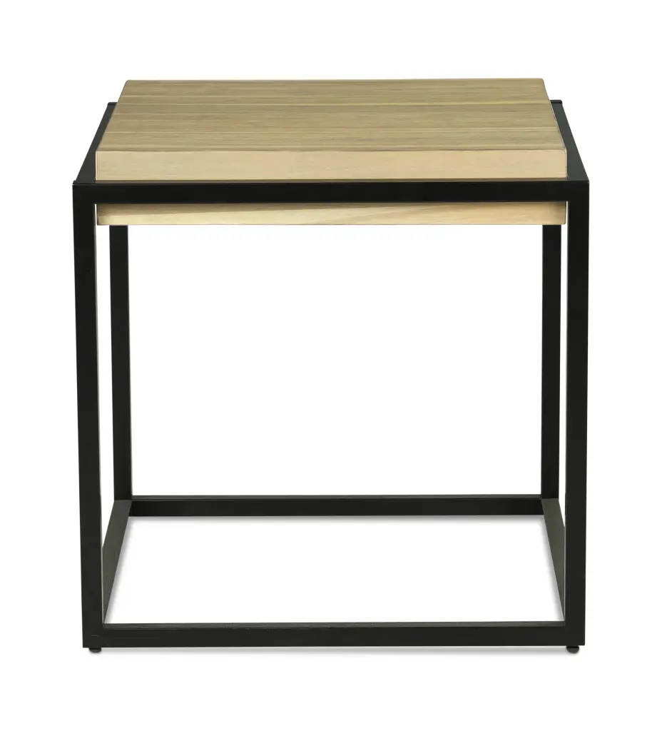 Oaklee End Table Brown Iron Frame Modern Living Room Furniture steve silver furniture