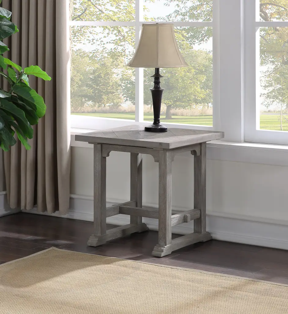 Whitford End Table Gray Wood Finish steve silver furniture