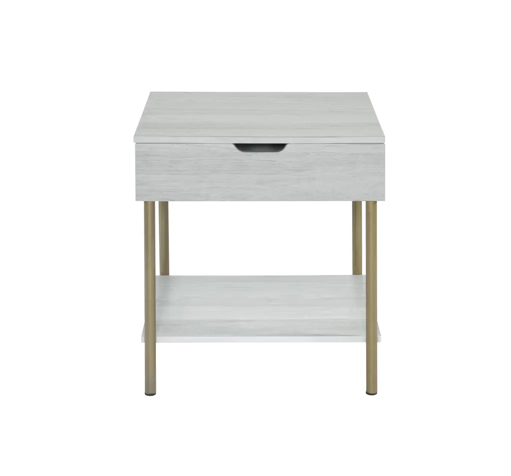Whitman Square End Table White Timber Living Room Furniture steve silver furniture