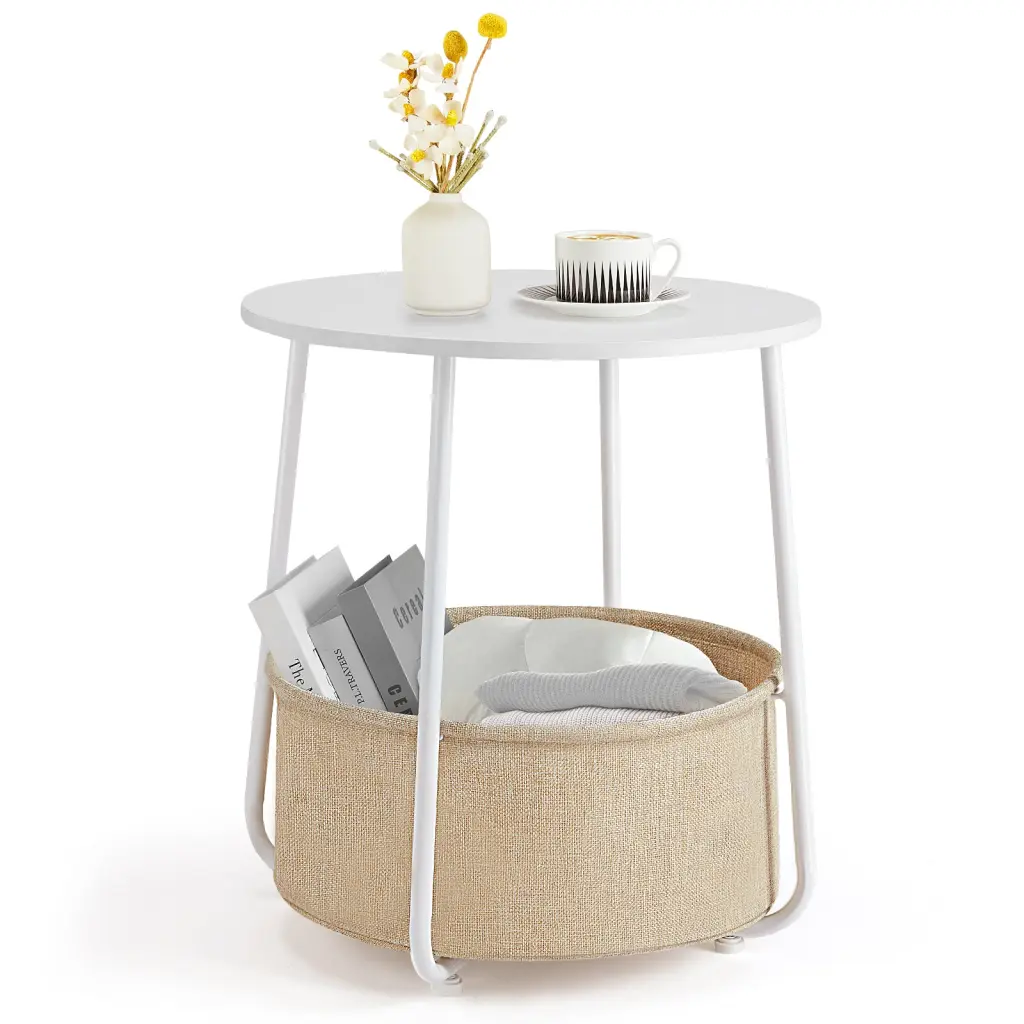 Small Round Side End Table Living Room Modern Nightstand Bedside w2201