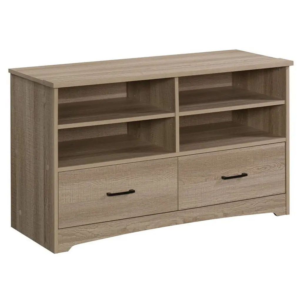 Pemberly Row 46 Inch Summer Oak Engineered Wood TV Stand Console