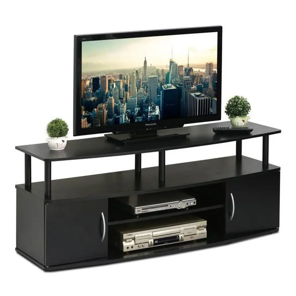 Large Entertainment Center 50 Inch TVs Multiple Storage Spaces Media Console BetterBattery