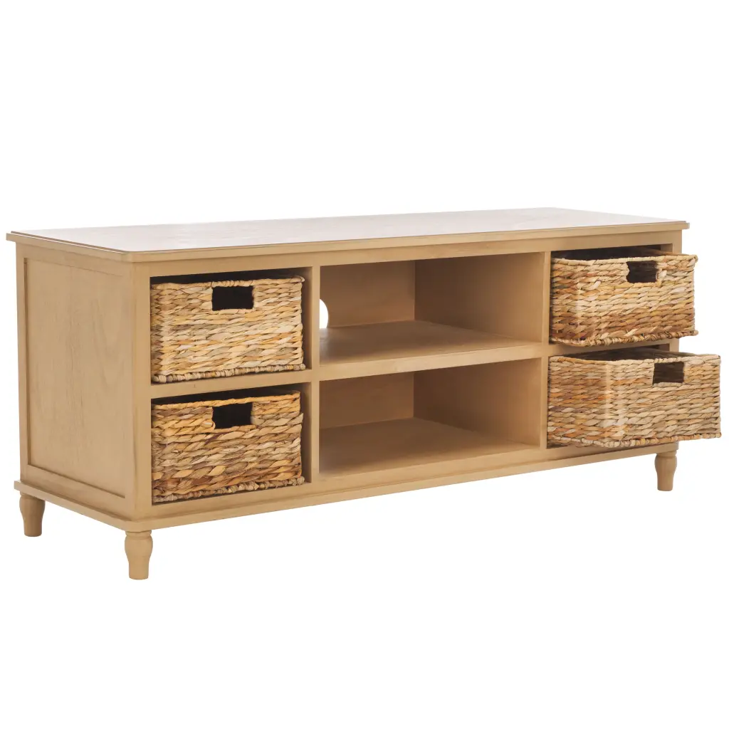 SAFAVIEH Rooney Entertainment Unit Camel 47.2 Inch Wide Media Console