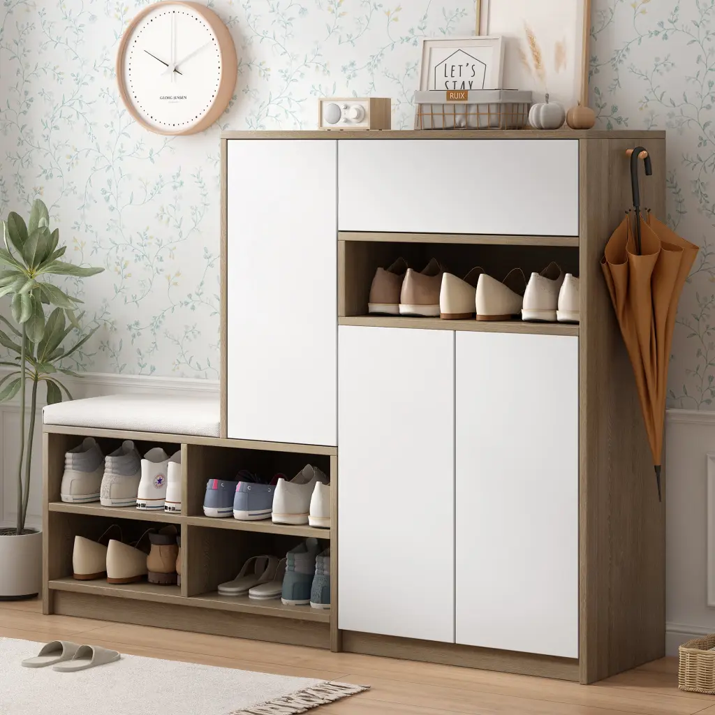 2 1 Shoe Storage Bench And Shoe Cabinets Multi Practical Shoe Rack rnb