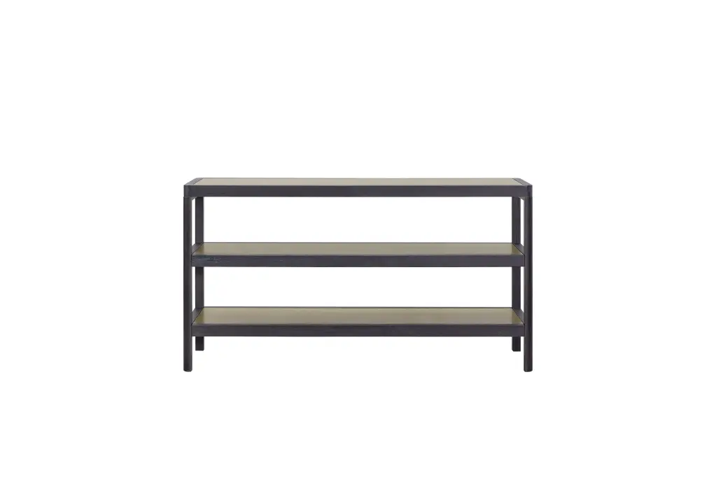 Console Table Metallic Insets Black MDF Entryway or Living Room ihomefurnishings