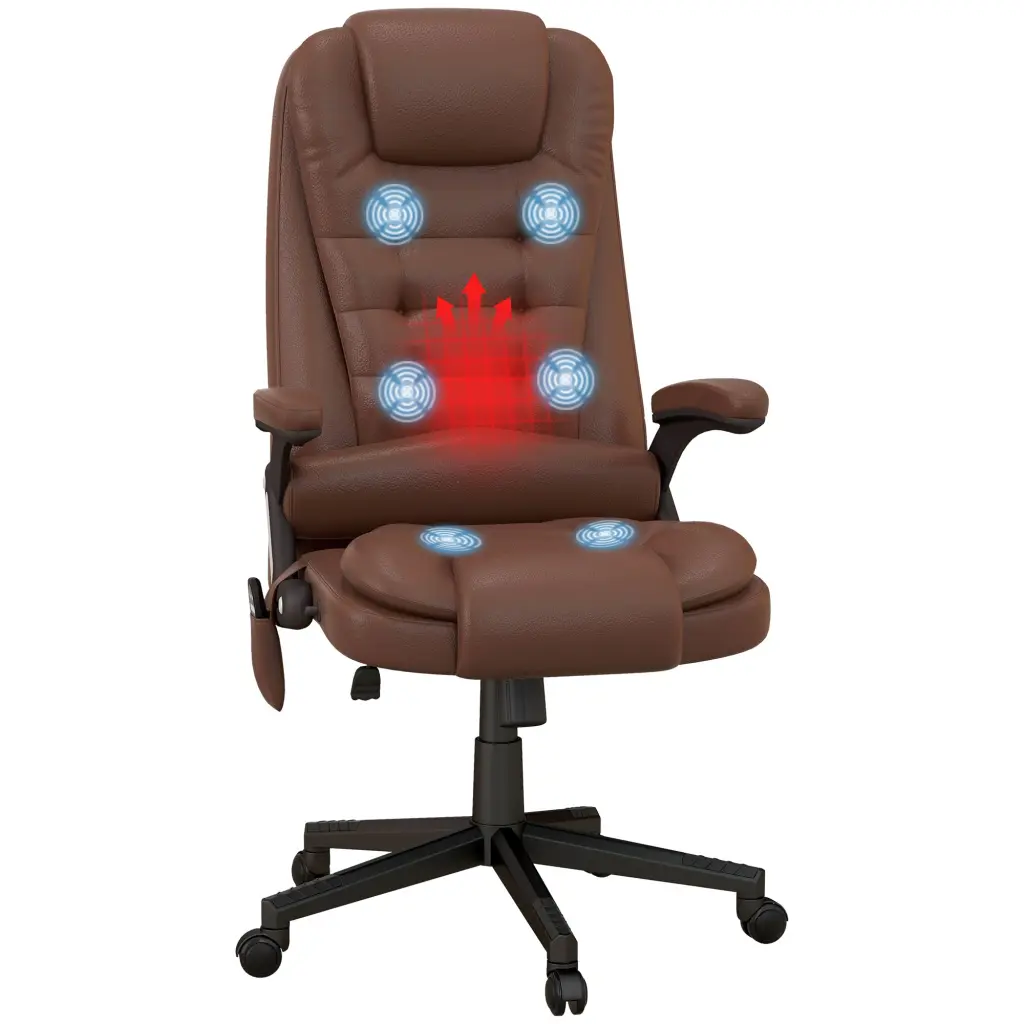 Homcom High Back Vibration Weightage Stationery Chair 6 Vibration Points Office Chair aosom business
