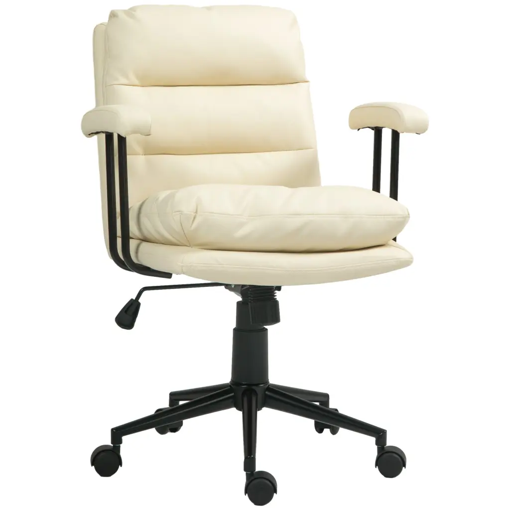 Homcom Pu Leather Office Chair Ergonomic Computer Desk Chair Adjustable Height aosom business