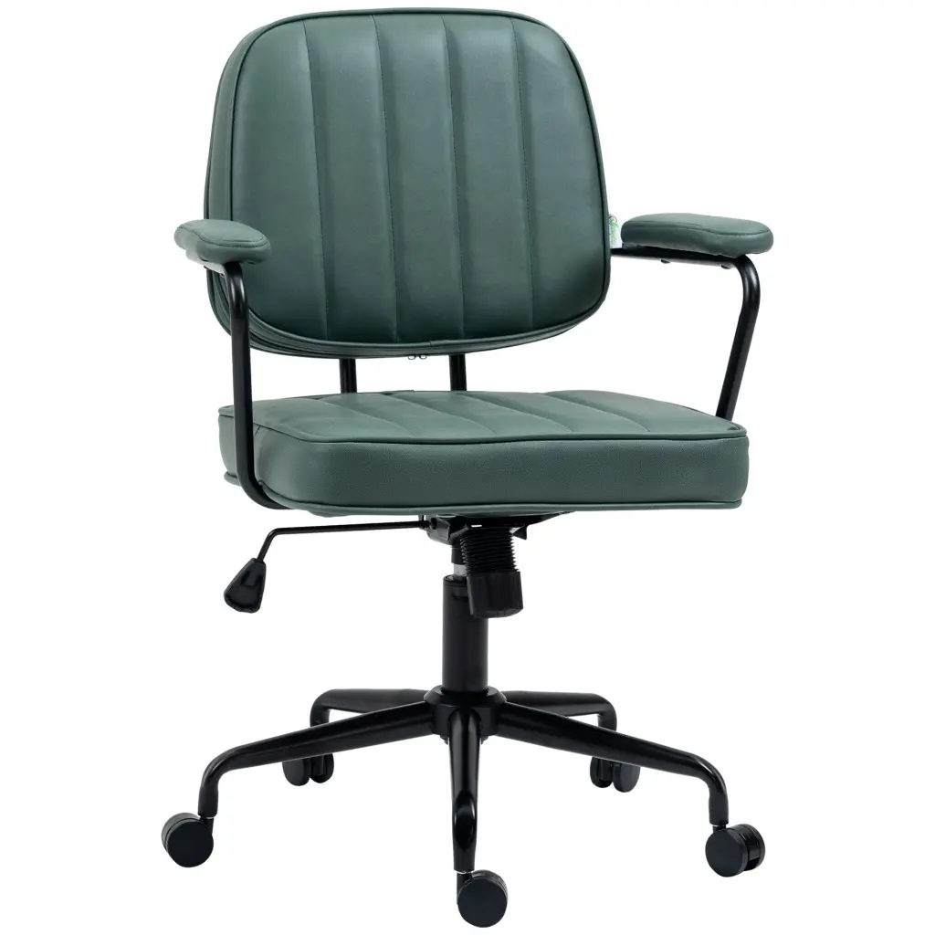 Vinsetto Home Office Chair Green Adjustable Height Ergonomic Tilt aosom business