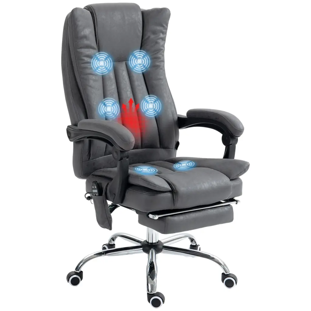 Vinsetto Microfiber Office Chair High Back Computer Chair 6 Point Adjustment aosom business