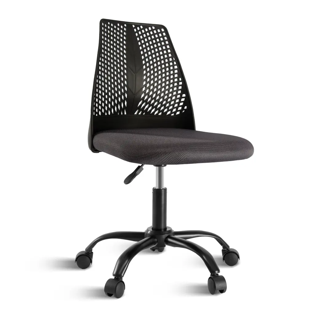 Comfort-fit Office And Home Chair Substantial Cushioning Black & Gray Ergonomic Desk Chair w1134dhs