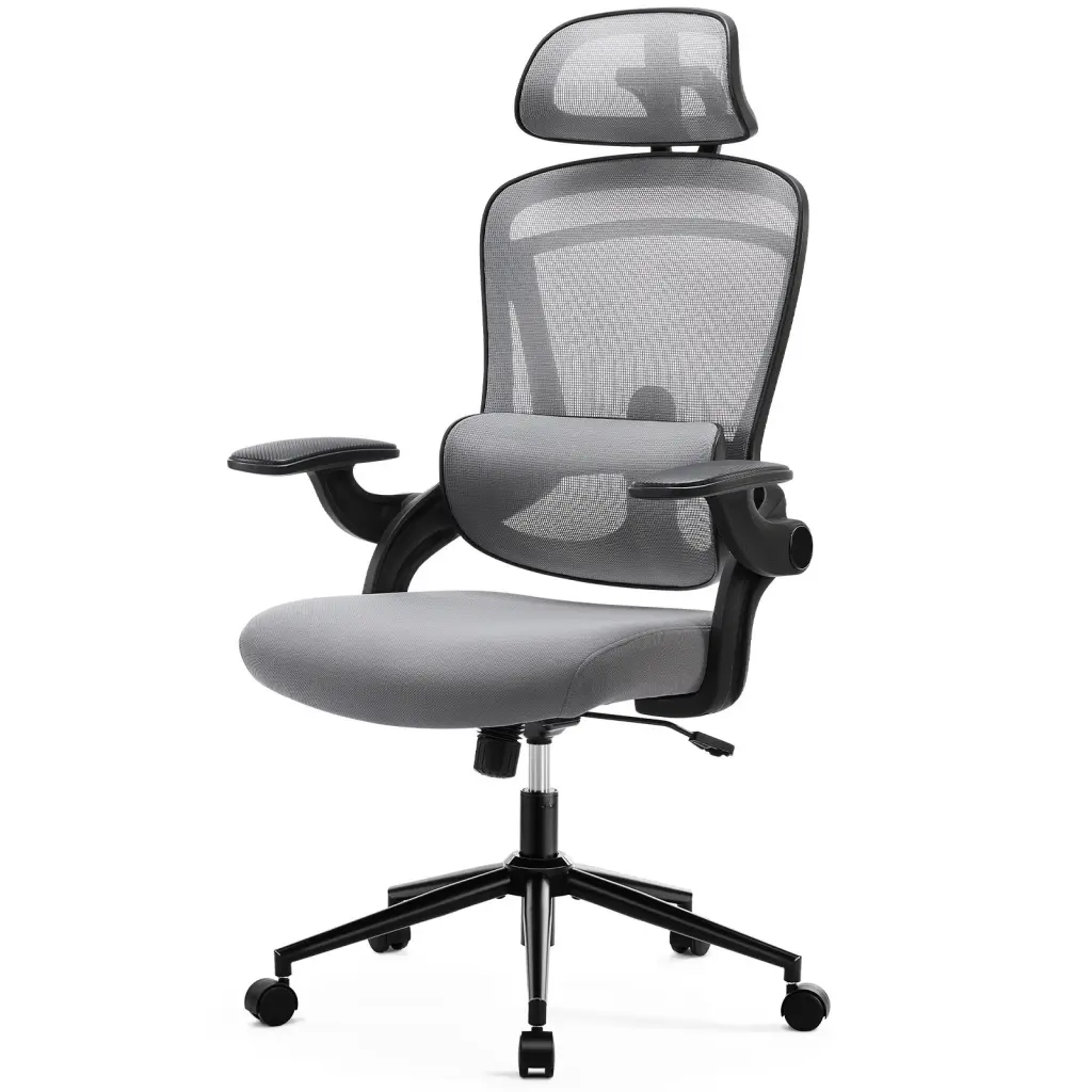 High Back Desk Chair Customizable Lumbar Support Headrest Comfort Ergonomic Office Chair w2201