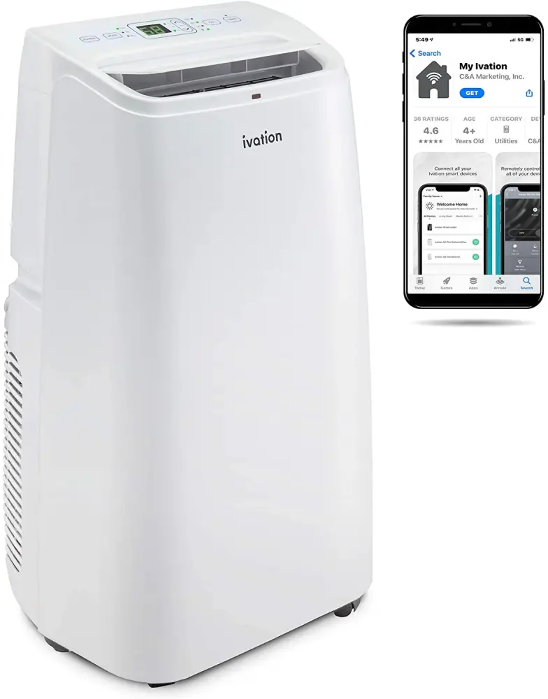 Ivation Smart 8,000 - 13,000 BTU On--go Air Conditioner Window Exhaust