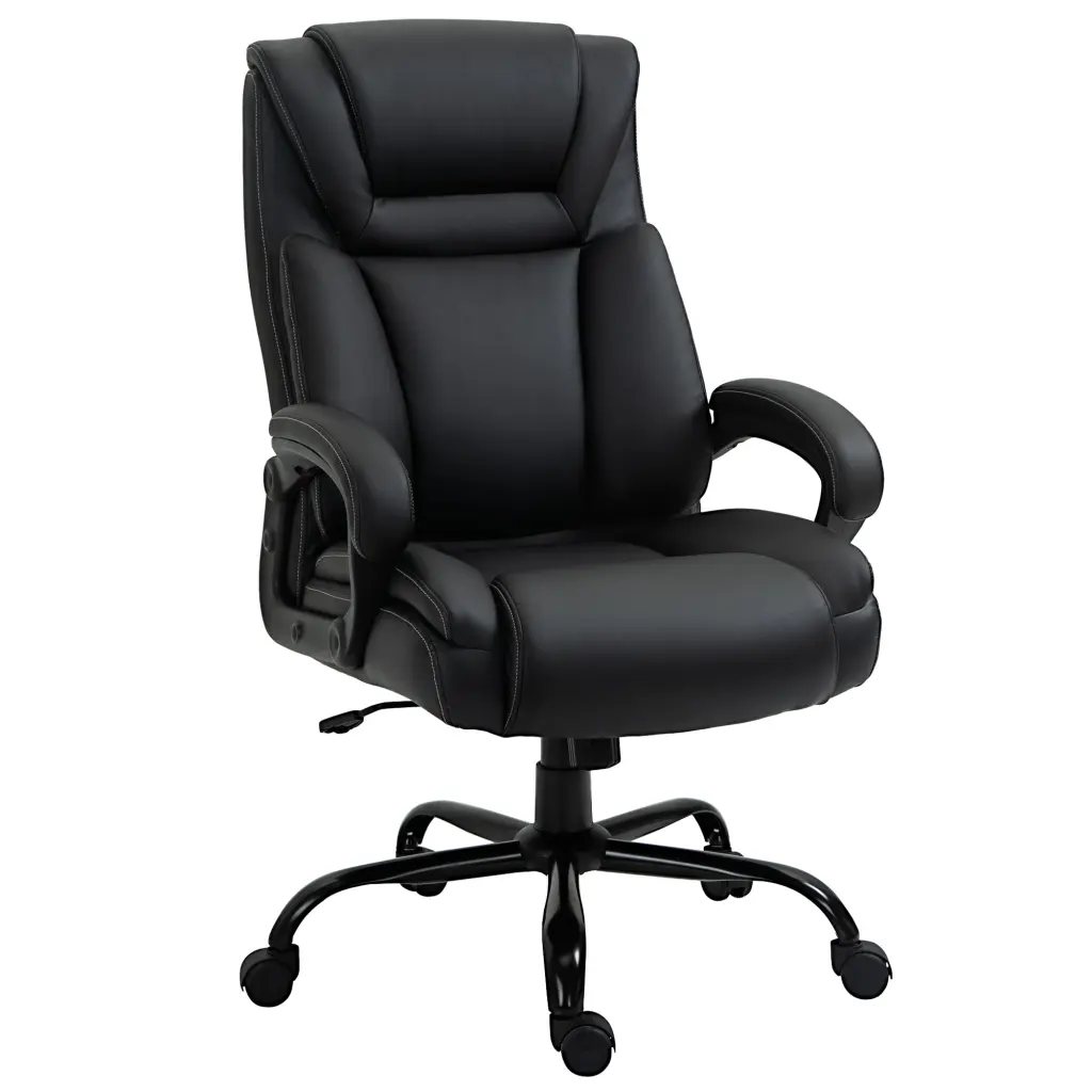 Big and Tall 400Lbs Executive Stationery Chair Wide Seat Computer Desk aosom business