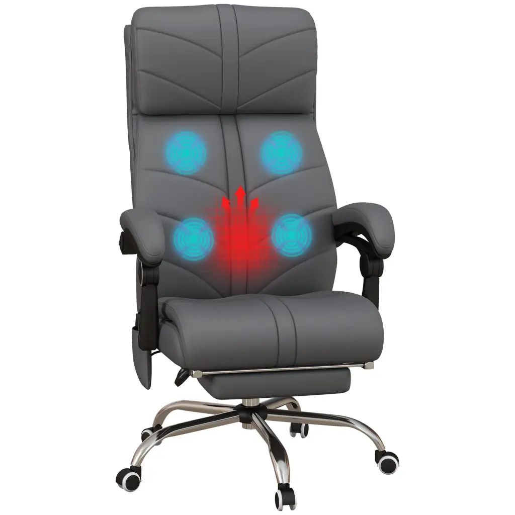 Executive Massage Office Chair 4 Vibration Modes Computer Desk Chair aosom business