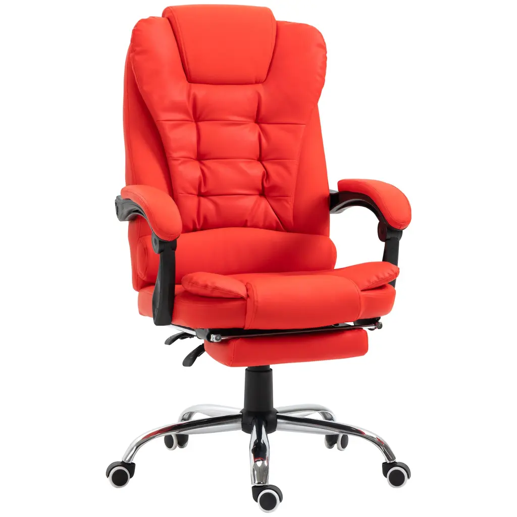 Homcom High Back Comfort-fit Executive Office Chair Pu Leather Computer Chair aosom business