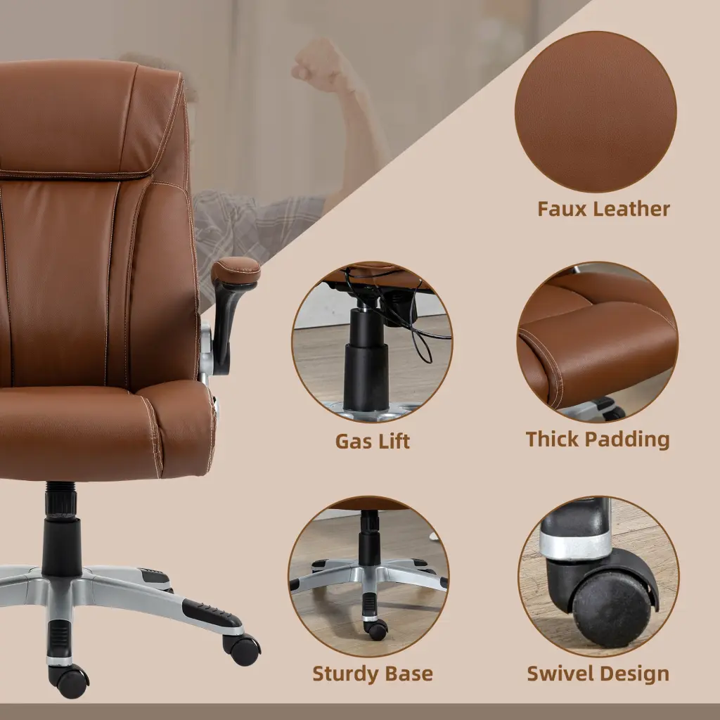Vinsetto Executive Massage Office Chair 6 Vibration Points Heated Seat aosom business