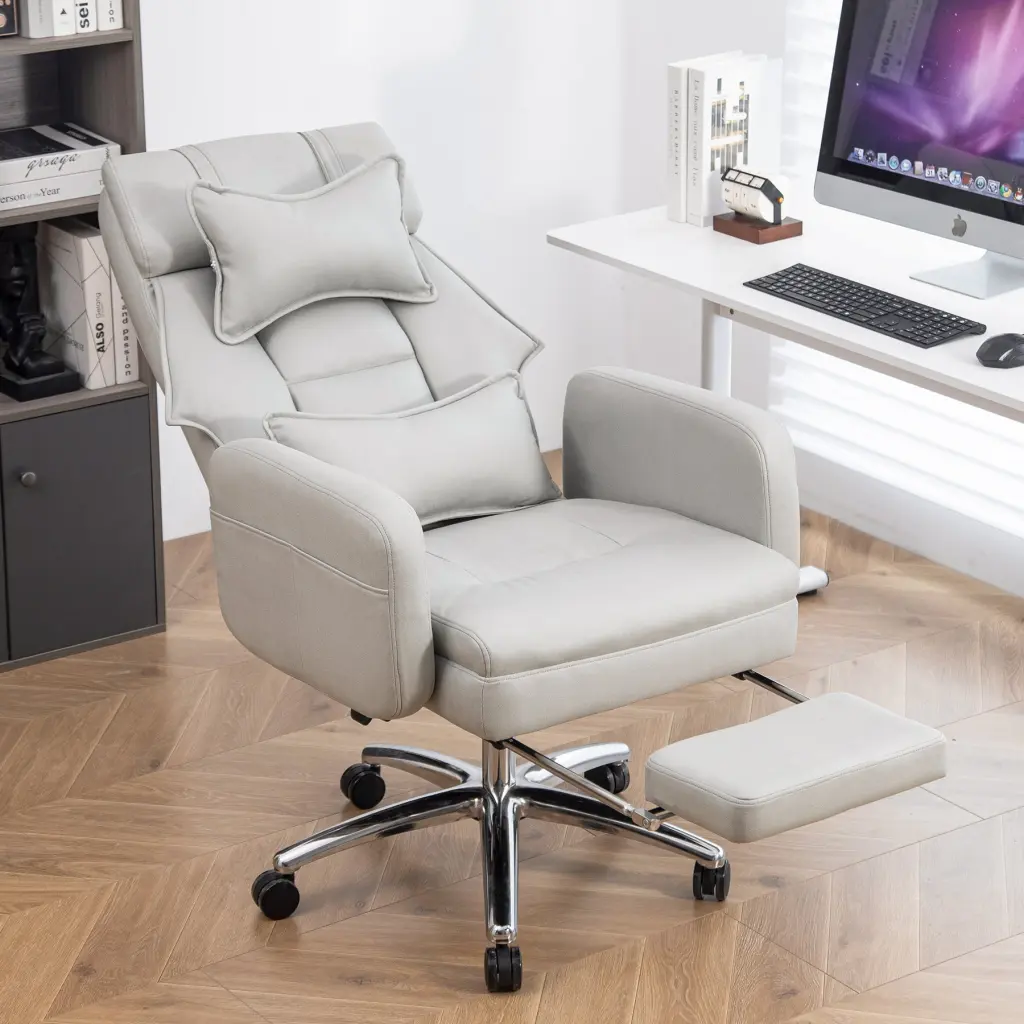Swivel Comfort-fit Office Chair Technology Leather High Back Support honghai furniture