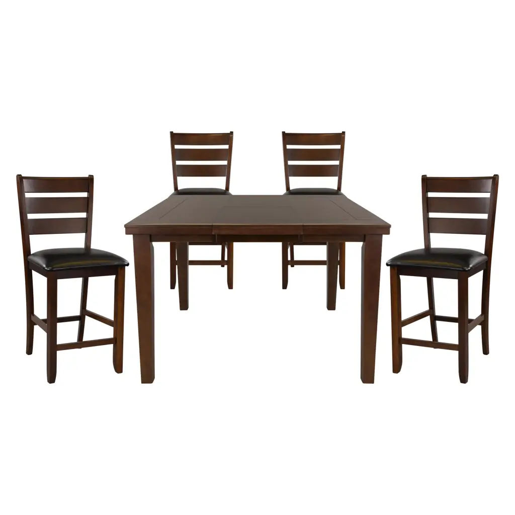 Contemporary 5Pc Dining Set Counter Height Table Self Storing kanepe