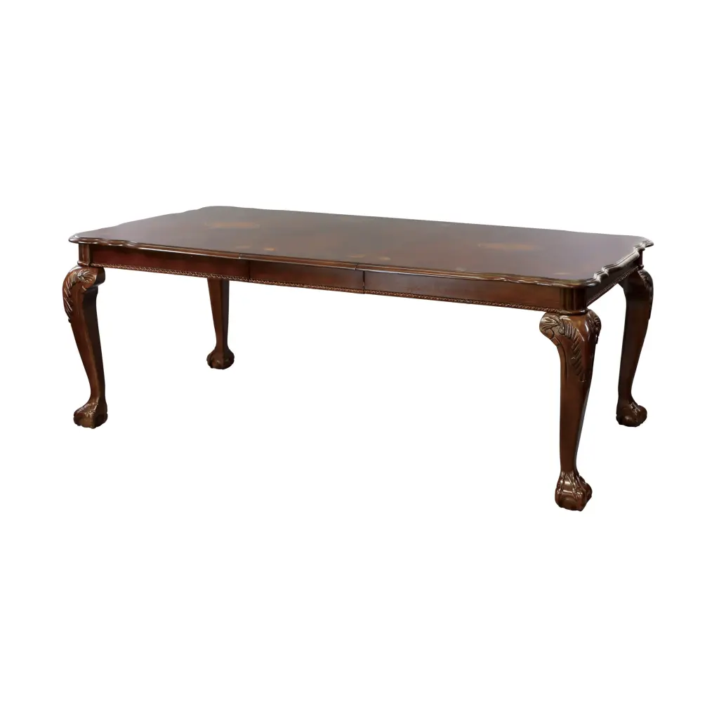 Elegant Design Dark Cherry Finish Dining Table Removable Extension Leaf kanepe
