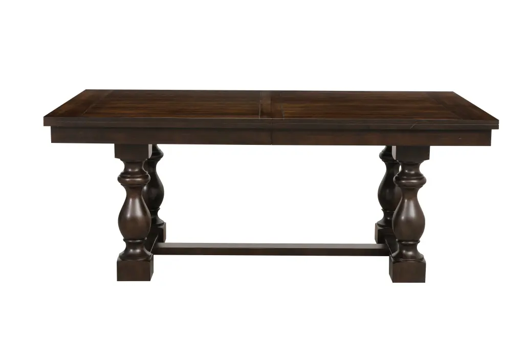 Modern Country Style Dark Oak Finish Dining Table Extension Leaf kanepe