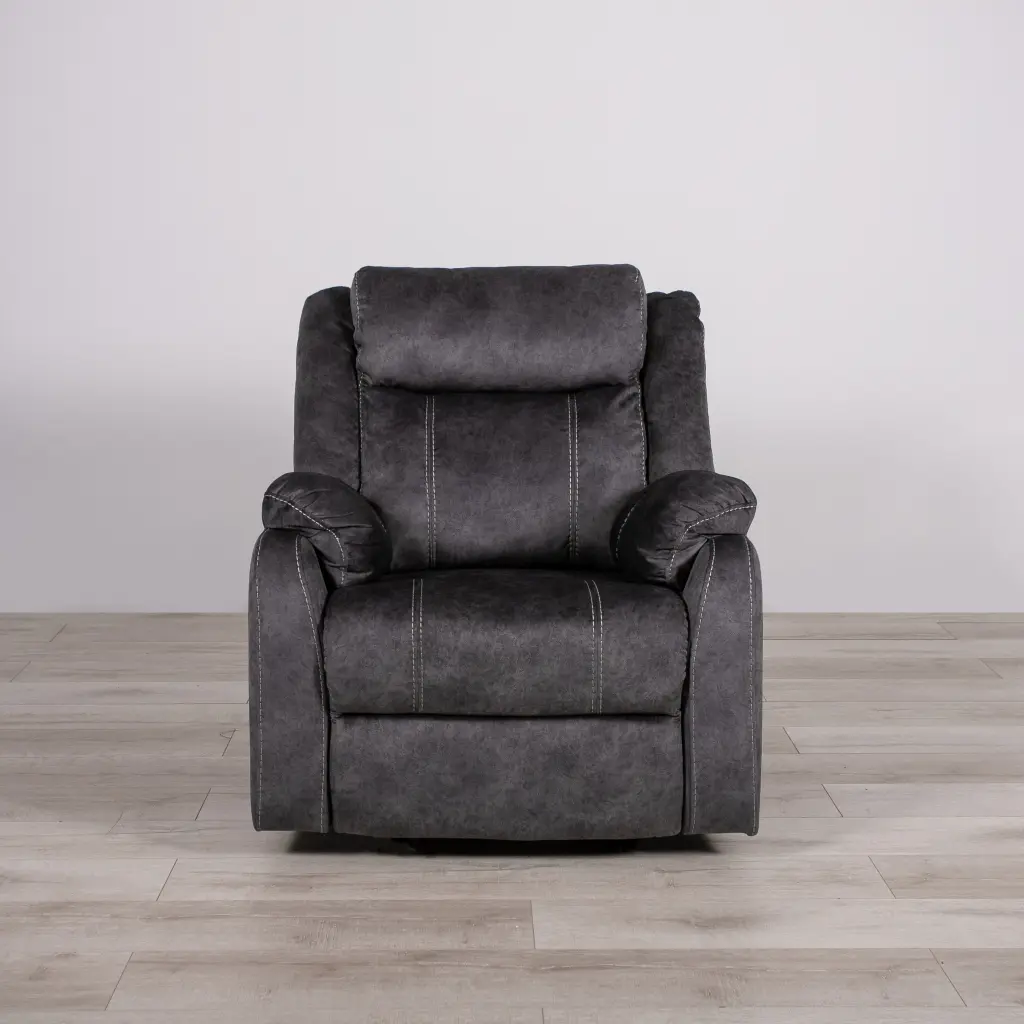 Sonet Domino Granite Gray Fabric Sofa, Modern Living Room Seating luxe modern furniture
