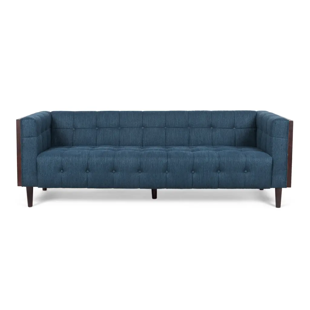 3 Seater Sofa Navy Blue Upholstery Living Room nh-inmax