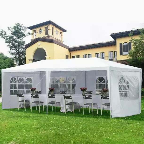 3x6m Four Sides Waterproof Tent Spiral Tubes White US Stock Fast Shipping 3