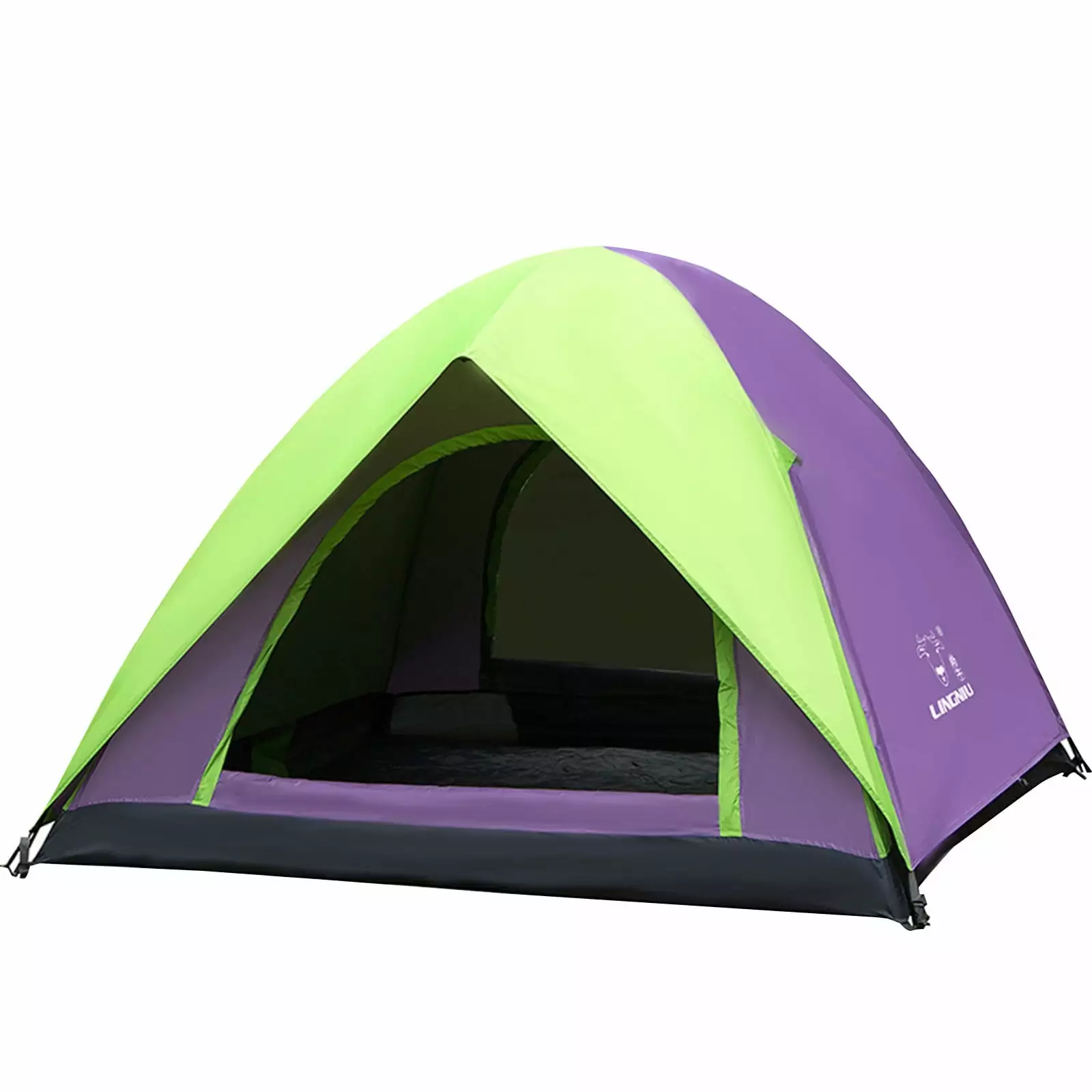 Barsme Double Tent Camping Tent 3-4 People Outdoor Beach Rain Proof Fishing Easy Setup Free