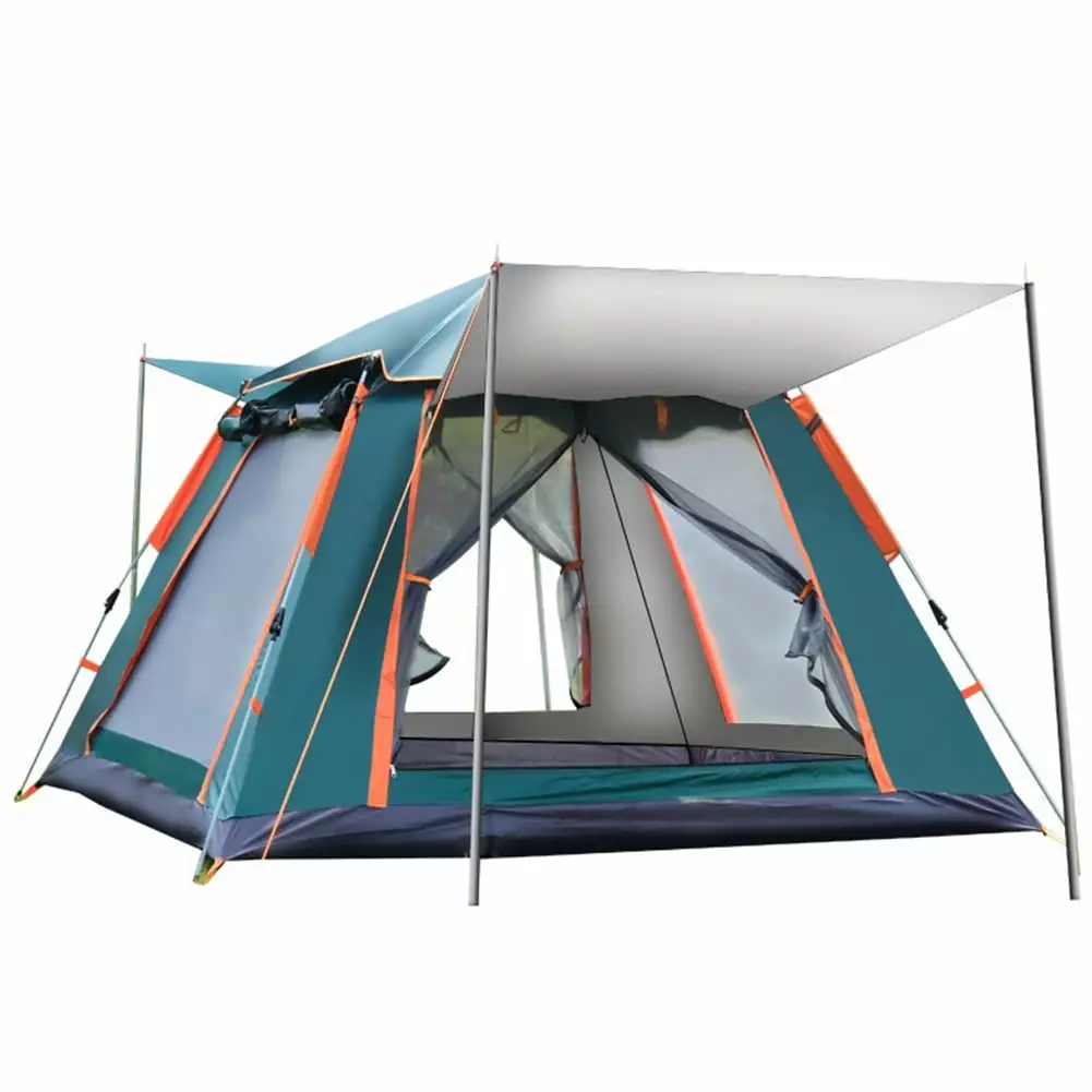 HAHUT Automatic Quick Open Hexagonal Tent Canopy Family 3-6 People