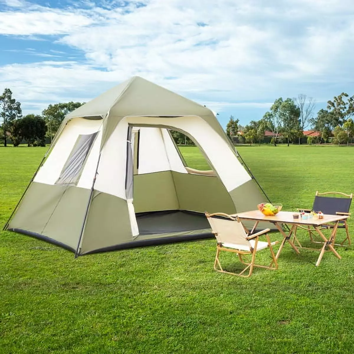 Imerelez 6 Person Camping Tent Porch Family Outdoor Gatherings and Parties