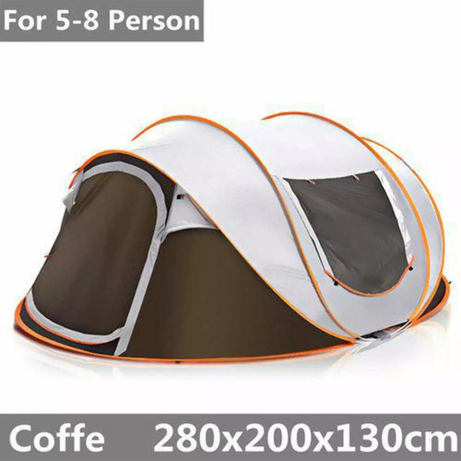 Large Capacity 4-5 Person Automatic Pop Up Camping Tent Instant Setup Outdoor Shelter