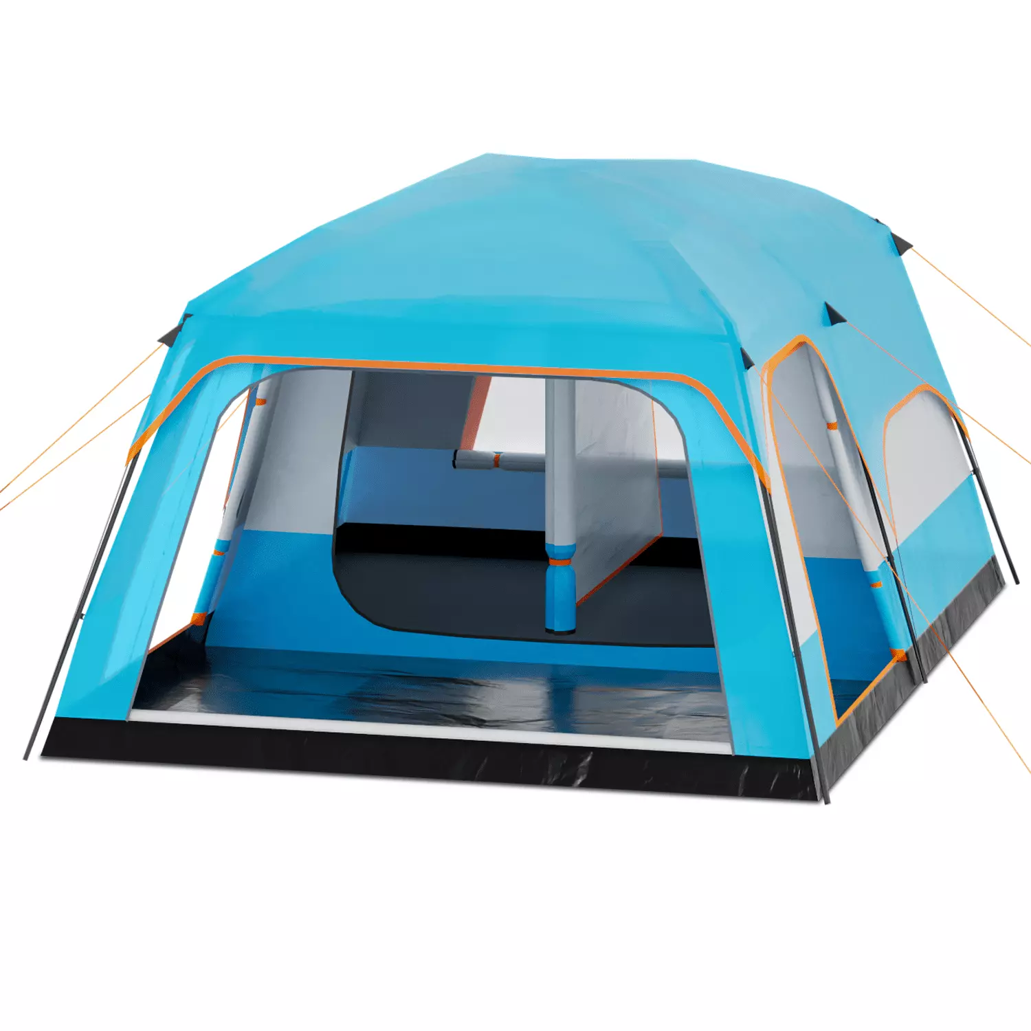 Magshion Foldable Camping Tent Family Tent 2 Rooms 5-8 Person Waterproof Double Layer Tent