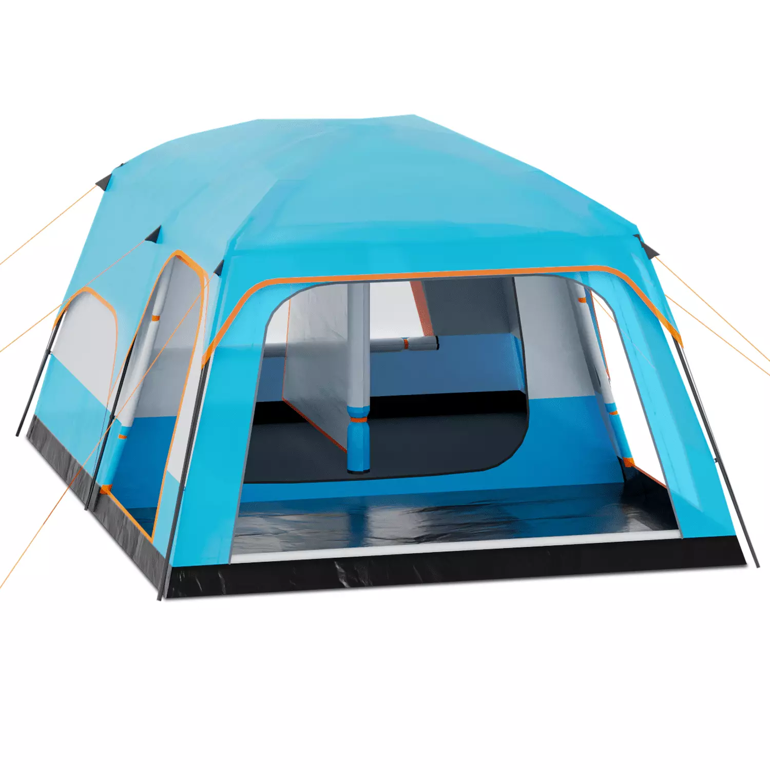 MoNiBloom 5-8 Person Family Camping Tent 2 Rooms and 3 Doors