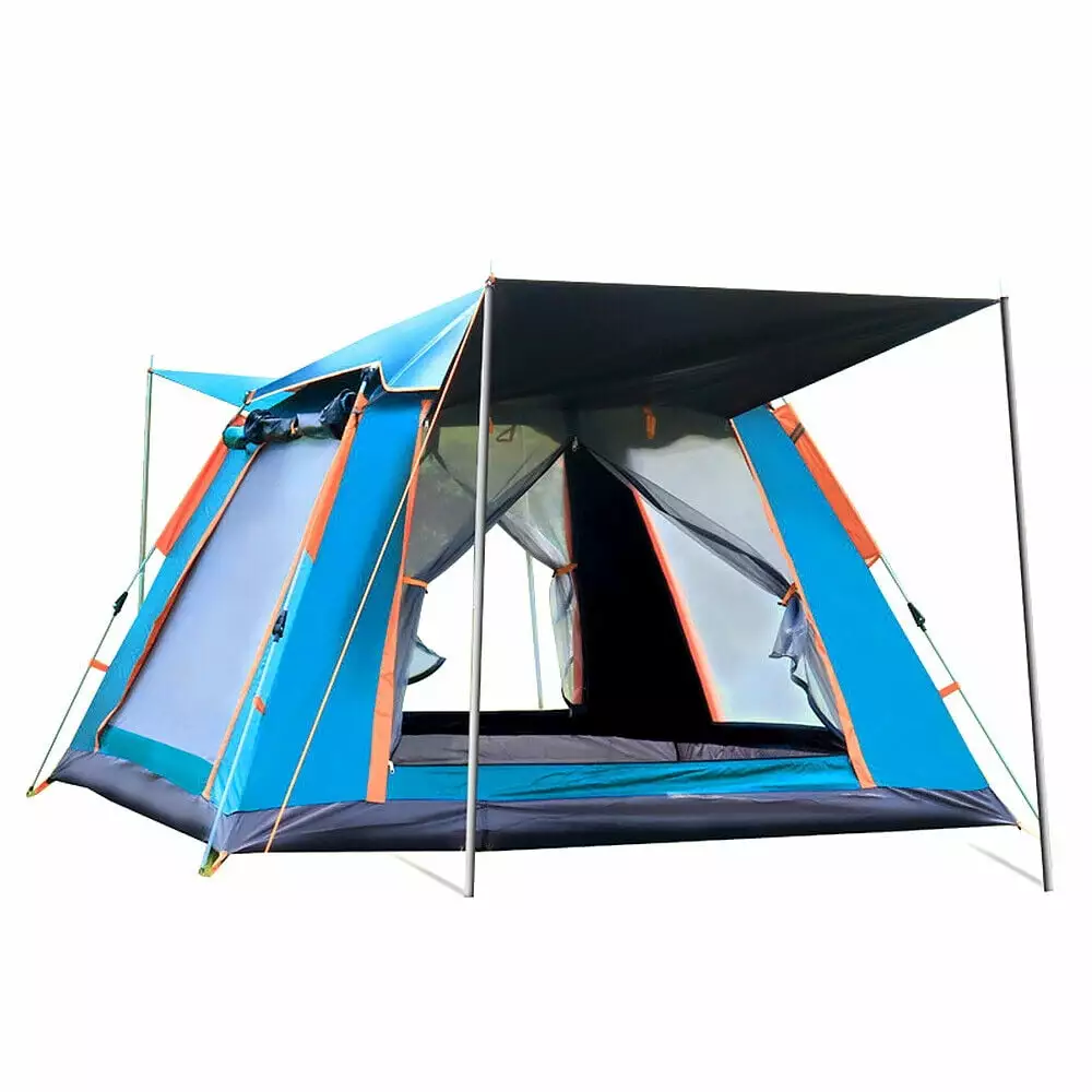 4-5 Person Camping Tent Auto Instant Canopy Pop Up Tent Rainproof Foldable Tent