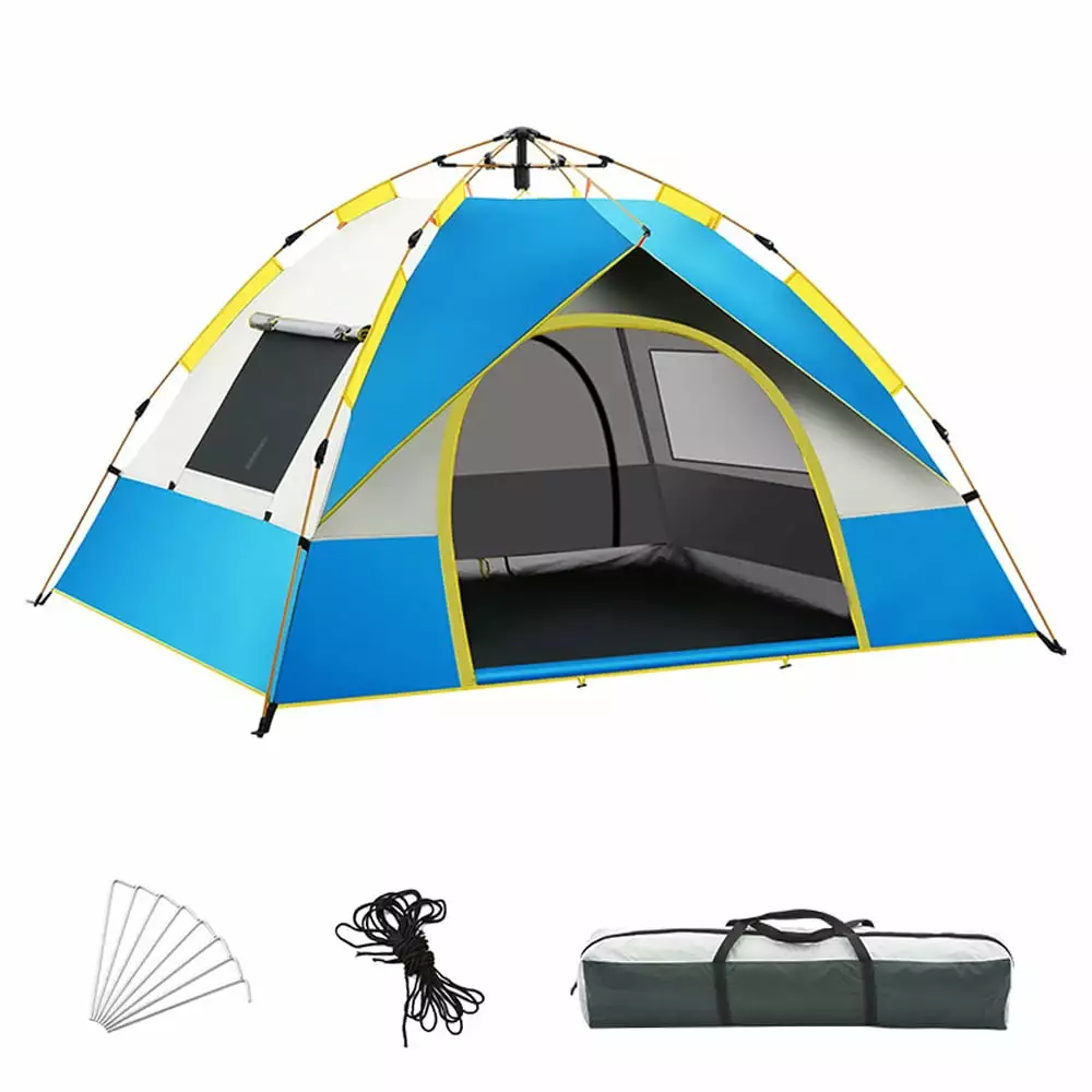 Reliable Quality Windproof Rainproof Camping Tent 3-4 Person Backpacking Beach