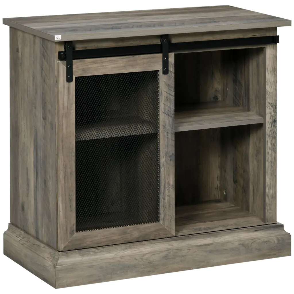 Homcom Farmhouse Kitchen Sideboard Buffet Cabinet Sliding Barn Doors aosom business