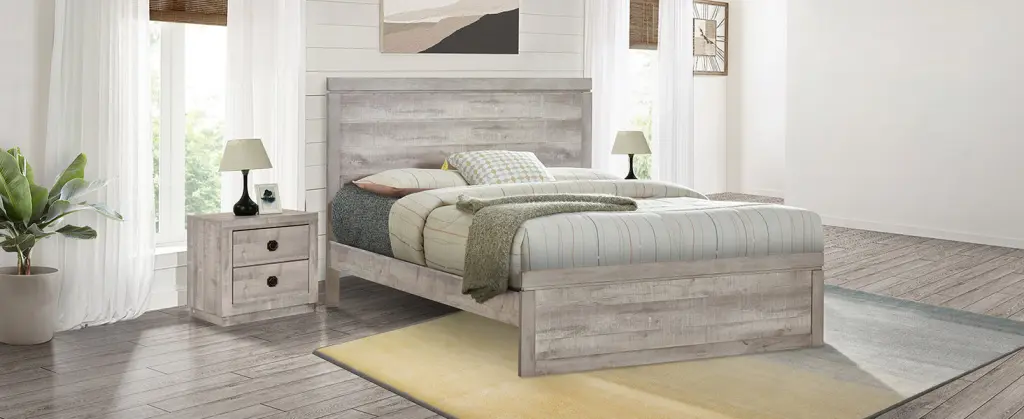 3 Piece Vintage Farmhouse Style Full Size Platform Bed 10 Wooden Drawers bed best