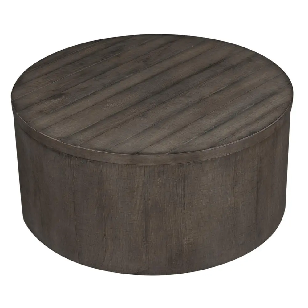Liberty Furniture Modern Farmhouse Drum Cocktail Table Storage