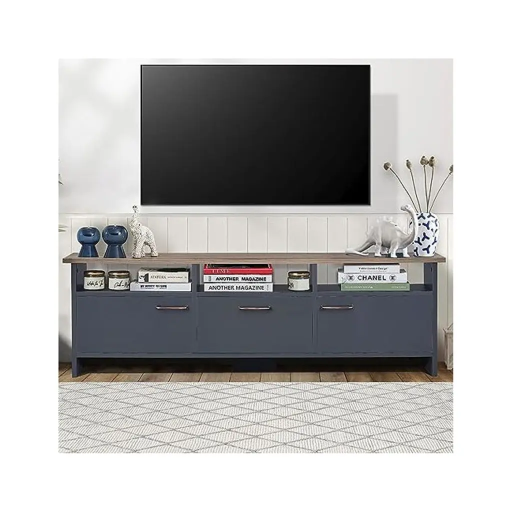 Atelier Mobili Farmhouse TV Stand Mid Century Modern 65 Inch TVs